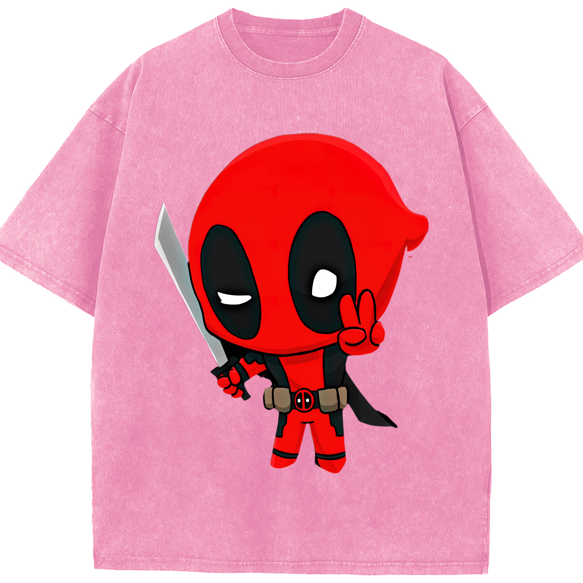 （画像用） Deadpool デッドプール 綿100% ヴィンテージ風 半袖Tシャツ（フロントプリント）